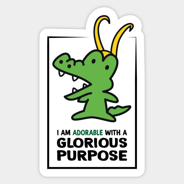 Adorable with a Glorious Purpose Sticker by EvilSheet